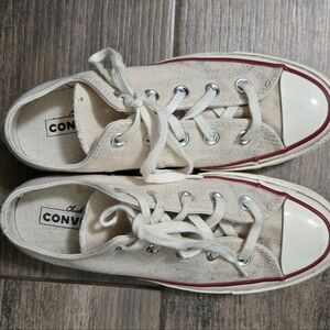 Chuck 70 Canvas Parchment/Garnet/Egret Size 6W/4M